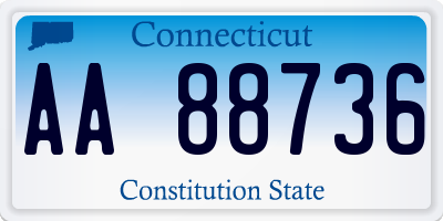 CT license plate AA88736