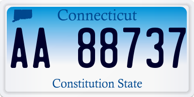 CT license plate AA88737