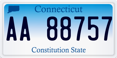 CT license plate AA88757