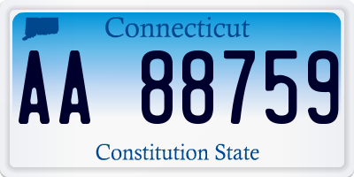 CT license plate AA88759