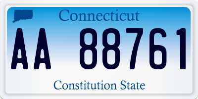 CT license plate AA88761