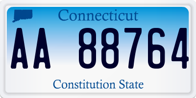 CT license plate AA88764