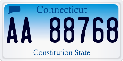 CT license plate AA88768