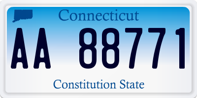 CT license plate AA88771