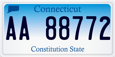 CT license plate AA88772