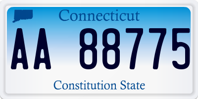 CT license plate AA88775