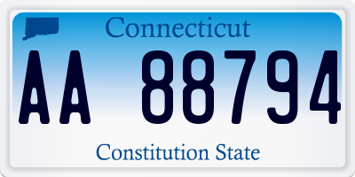 CT license plate AA88794