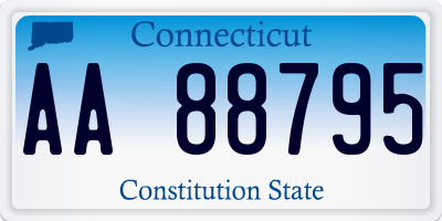 CT license plate AA88795