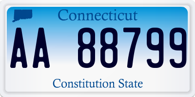 CT license plate AA88799