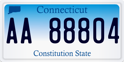 CT license plate AA88804