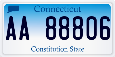 CT license plate AA88806