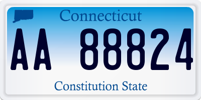 CT license plate AA88824