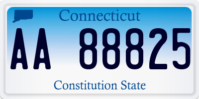 CT license plate AA88825