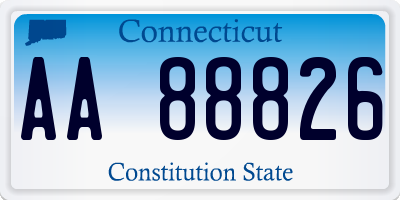 CT license plate AA88826