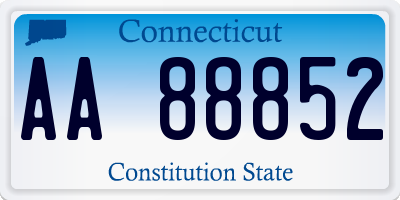 CT license plate AA88852