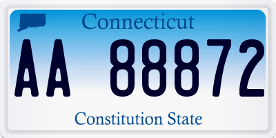 CT license plate AA88872