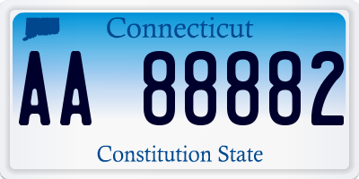 CT license plate AA88882