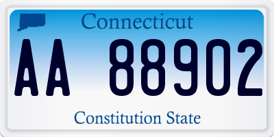CT license plate AA88902