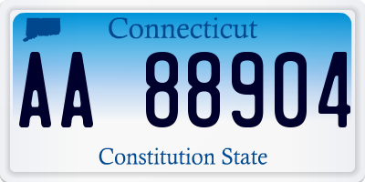 CT license plate AA88904