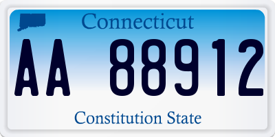 CT license plate AA88912