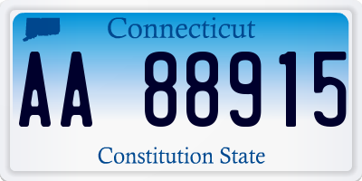 CT license plate AA88915