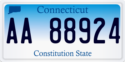 CT license plate AA88924