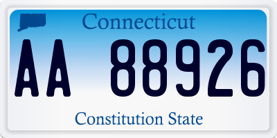 CT license plate AA88926