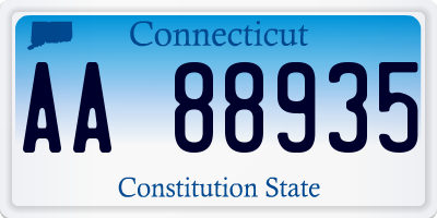 CT license plate AA88935