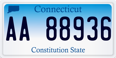 CT license plate AA88936