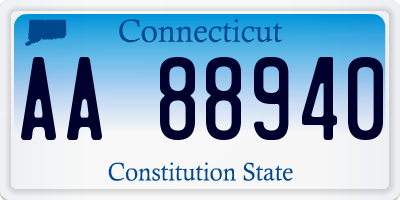 CT license plate AA88940