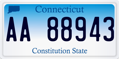 CT license plate AA88943