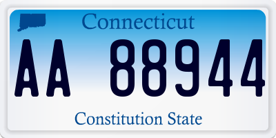 CT license plate AA88944