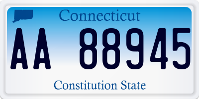 CT license plate AA88945