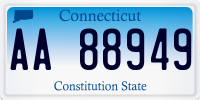 CT license plate AA88949
