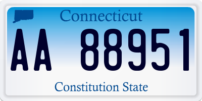 CT license plate AA88951