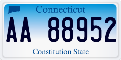 CT license plate AA88952