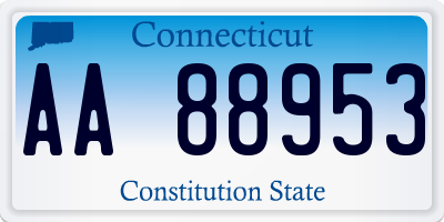 CT license plate AA88953