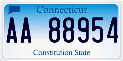 CT license plate AA88954