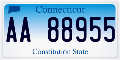 CT license plate AA88955