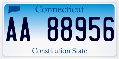 CT license plate AA88956
