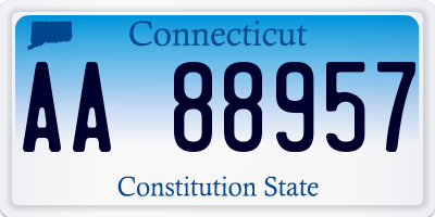 CT license plate AA88957