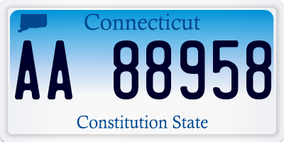CT license plate AA88958