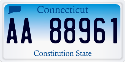 CT license plate AA88961