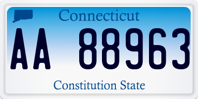 CT license plate AA88963