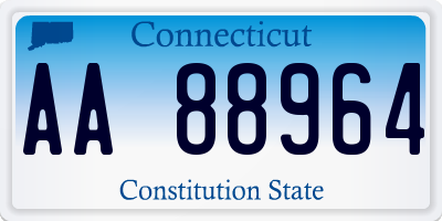 CT license plate AA88964