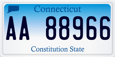 CT license plate AA88966