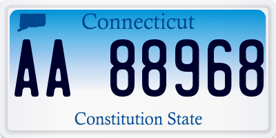 CT license plate AA88968