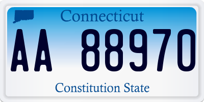 CT license plate AA88970