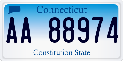 CT license plate AA88974