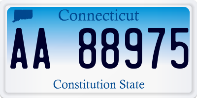 CT license plate AA88975